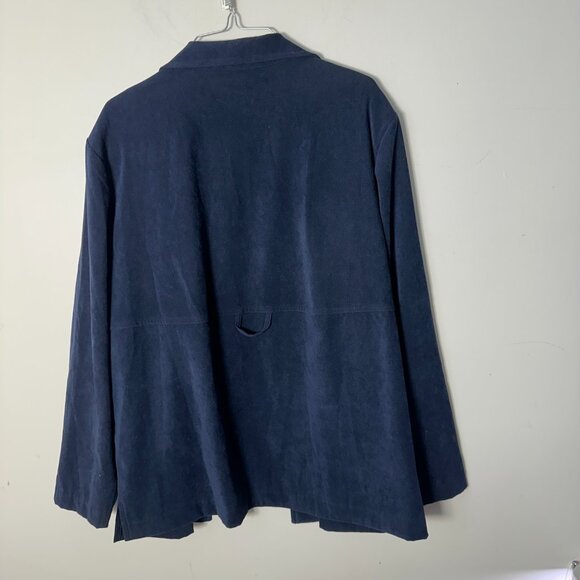 EUC Dressbarn Woman Womens Navy Blue Suit Jacket 1X - Picture 3 of 3